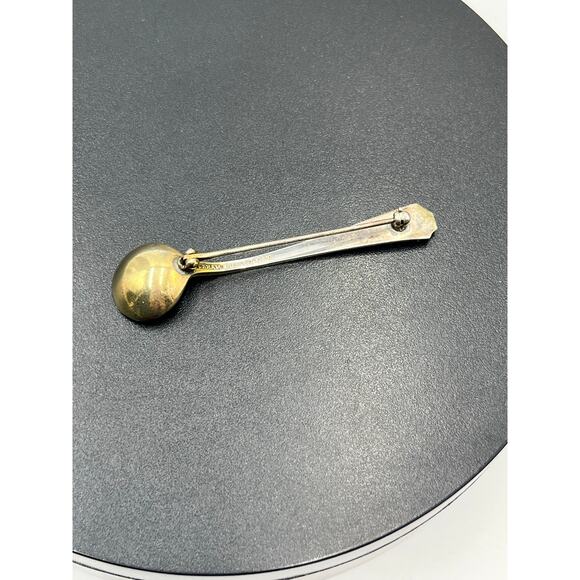 Gorham Vintage Fairfax Sterling Silver Salt Cellar Gold Gilded Wash Signed Spoon - Picture 8 of 8